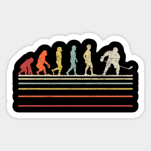 Ice Hockey Retro Evolution For Hockey Player Sticker